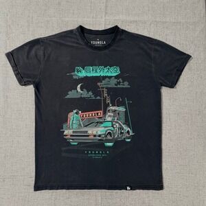 YoungLA Shirt Men Small Graphic Back to the Future DeLorean Motion Picture